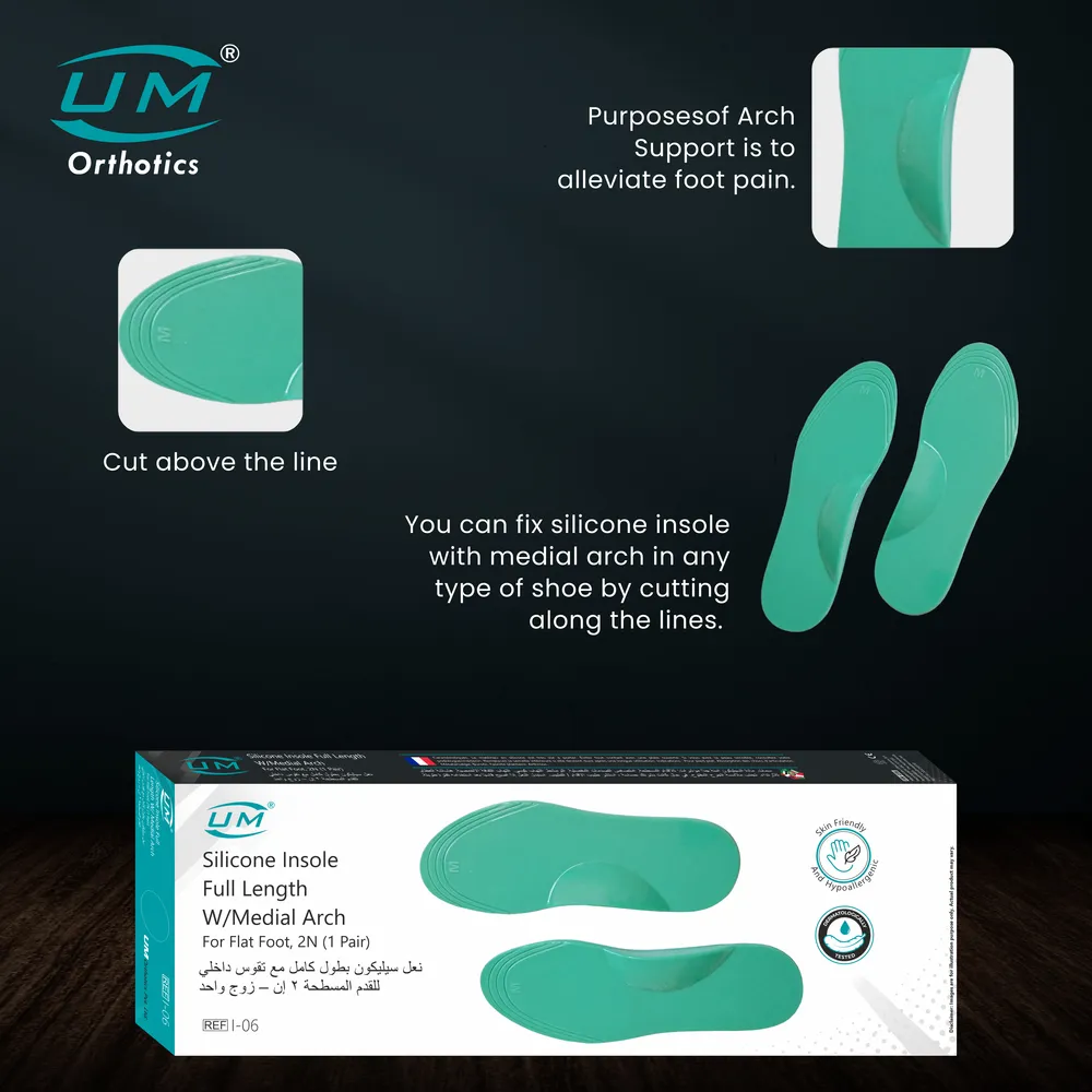 UM SILICONE INSOLE FULL LENGTH W/MEDIAL ARCH FOR FLAT FOOT - Image 3