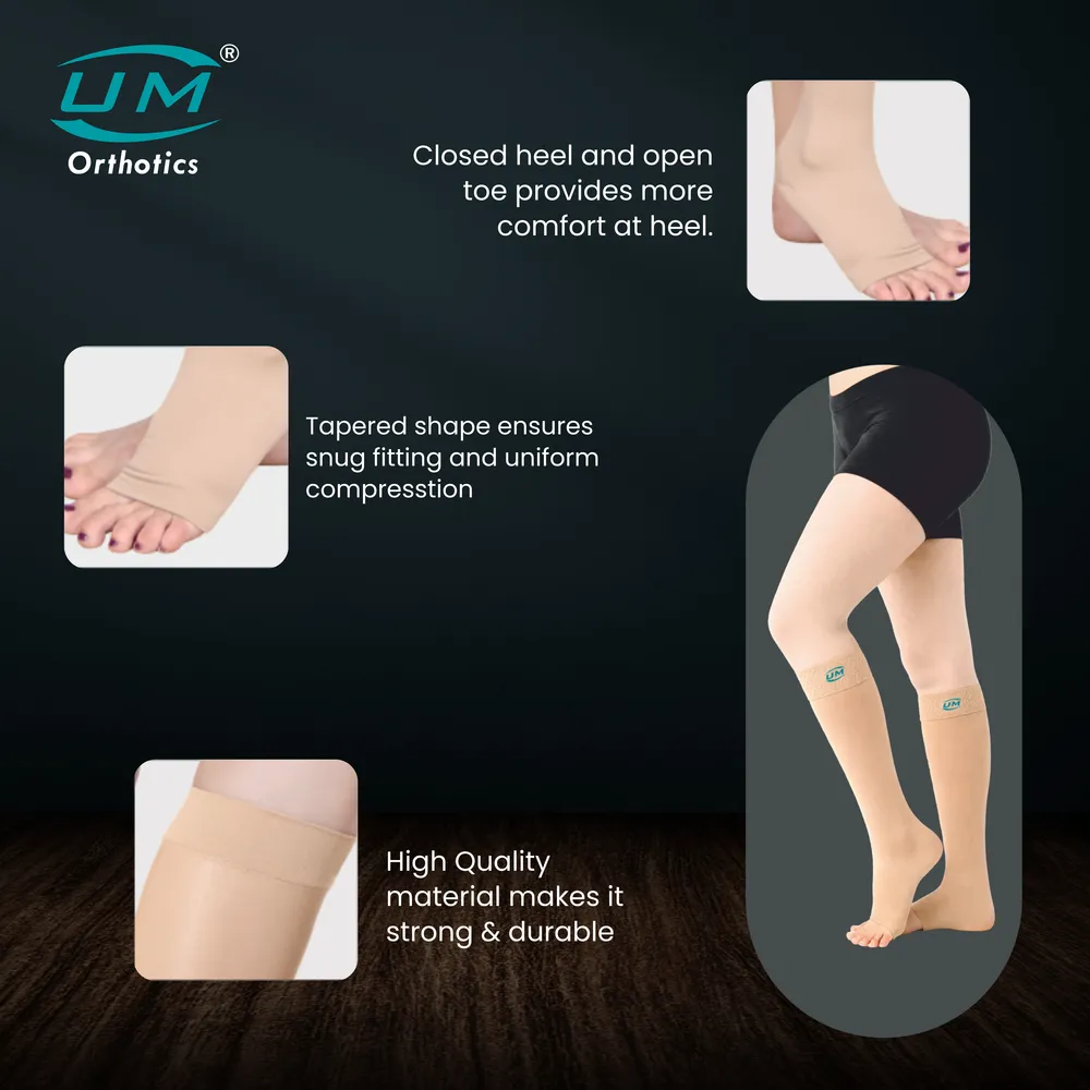 UM MEDICAL COMPRESSION STOCKING BELOW KNEE CLASS 2 - 1PAIR - Image 3