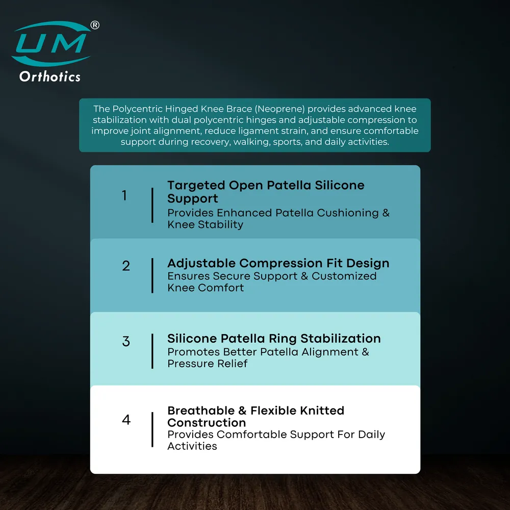 UM KNEE SUPPORT OPEN PATELLA WITH SILICONE - Image 4