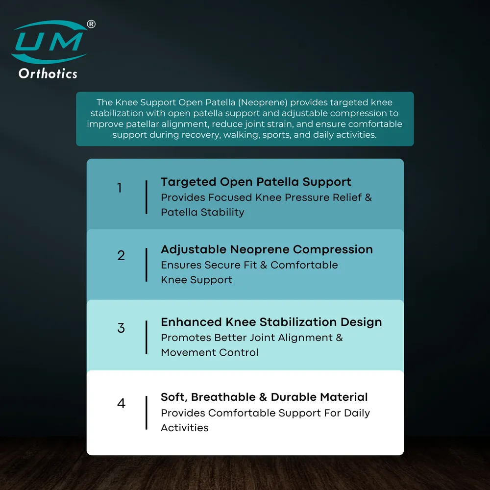 UM KNEE SUPPORT OPEN PATELLA NEOPRENE - Image 5