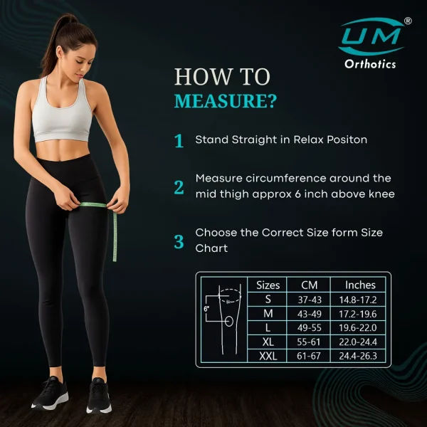 UM KNEE SUPPORT WITH THIGH STRAP