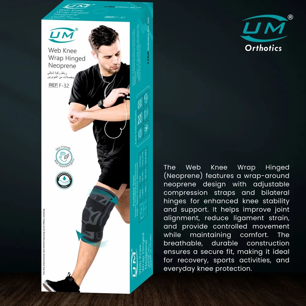 UM WEB KNEE WRAP HINGE NEOPRENE