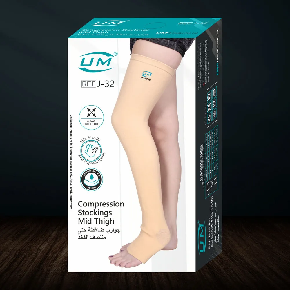 UM COMPRESSION STOCKINGS MID THIGH
