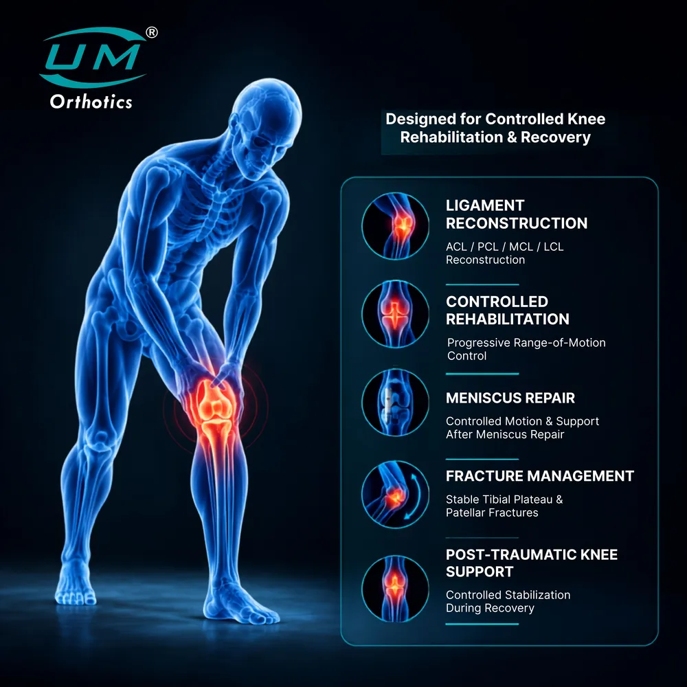 Rom Safety Lock Knee Brace - Image 2